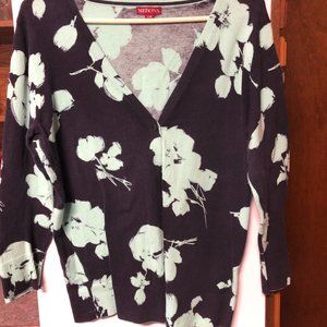 Teal and Black button down Sweater.